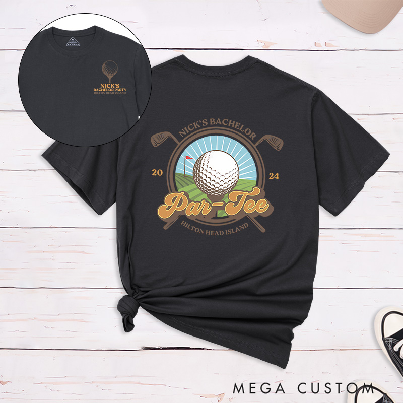 Personalized Golf Trip Bachelor Par Tee T-Shirt Custom Golfing Bachelor Party Unisex Shirt Bachelor Party Shirt
