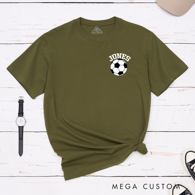 Personalized Classic Soccer Ball T-Shirt with Custom Name