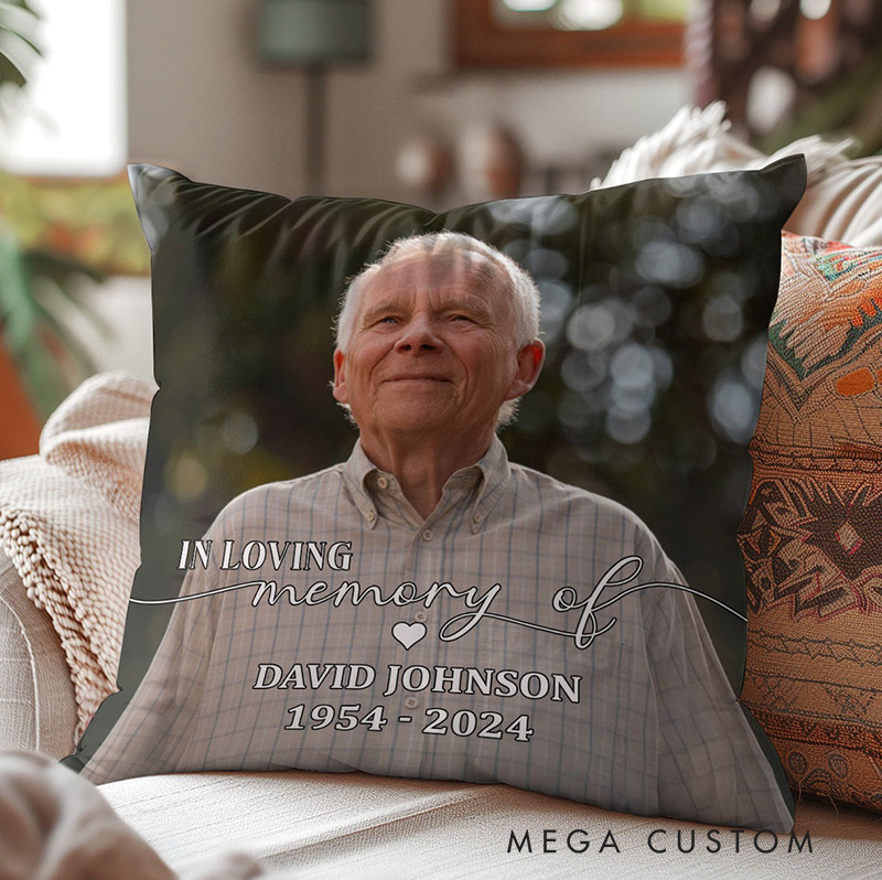 Personalized Memorial Photo Pillow Custom Double-Sided Printed  Throw Pillows In Loving Memory of Remembrance Gifts for Loss of Loved One