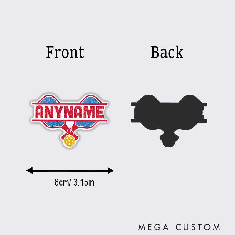 Personalized Pickleball Fridge Magnets with Custom Your Name for Laptop, Water Bottle