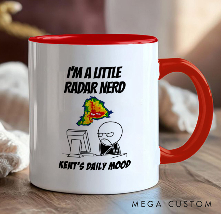 Personalized I'm A Little Radar Nerd Mug Technology Computer Weather Enthusiasts Mug Gift for Geek Nerd Lovers