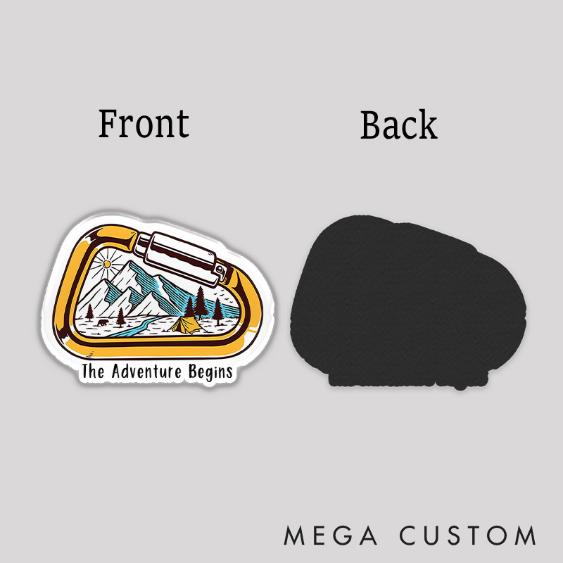 Personalized Carabiner Hiking Refrigerator Magnets Adventure Hiking Camping Mountain Magnets for Nature Traveling Outdoors Lover Gift