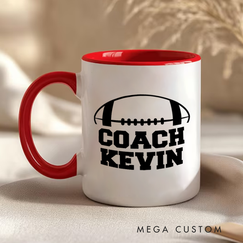 [Copy]Personalized American Football and Rugby with Custom Bold Initials and Classic Ball Design