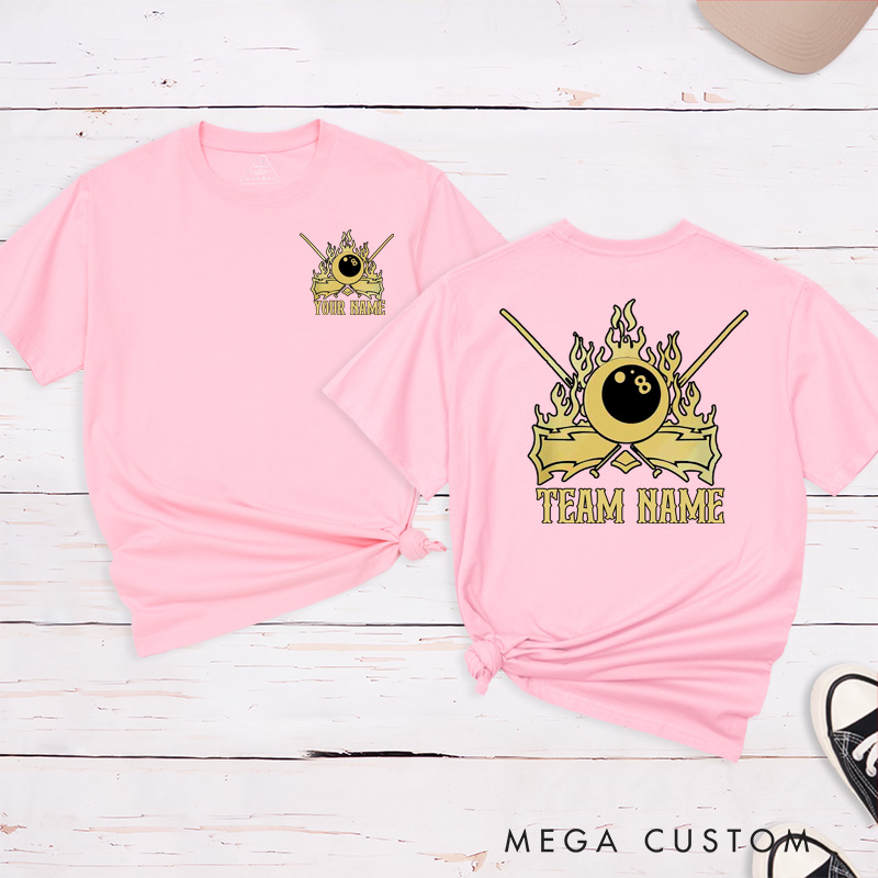 Personalized Team 3D Pool T-Shirts Featuring a Unique Design with Your Name