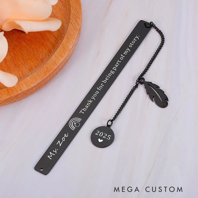 Personalized Bookmark for Teacher Thank You for Being Part of My Story Bookmark Gift Teacher Appreciation Gift