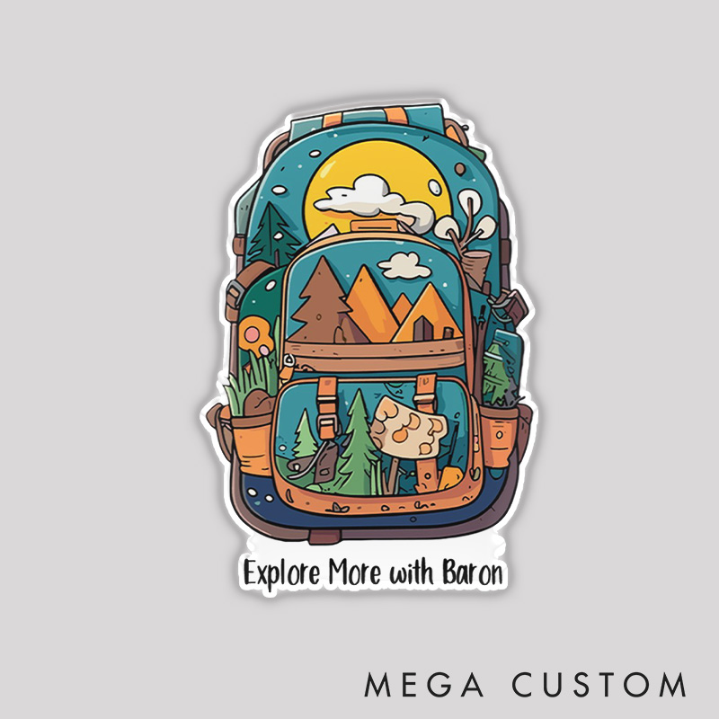 Personalized Travel Backpack Refrigerator Magnets Camping Hiking Adventure Refrigerator Magnets for Nature Traveling Outdoors Lover Gift