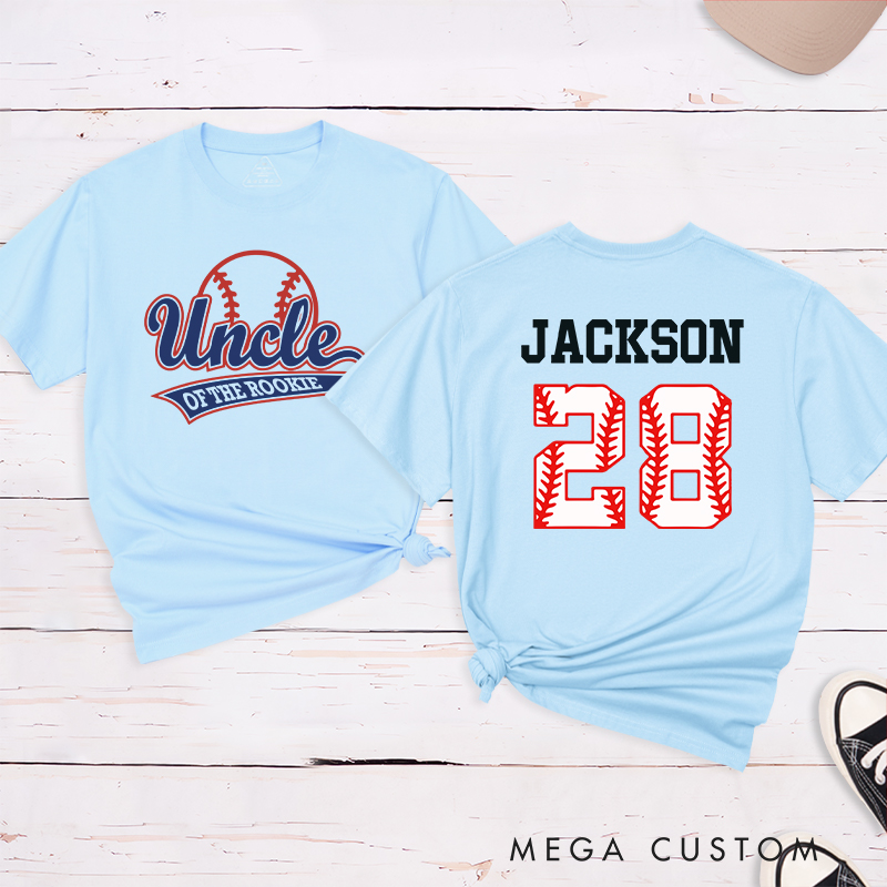 Personalized Baseball Name and Number T-Shirt for Uncle