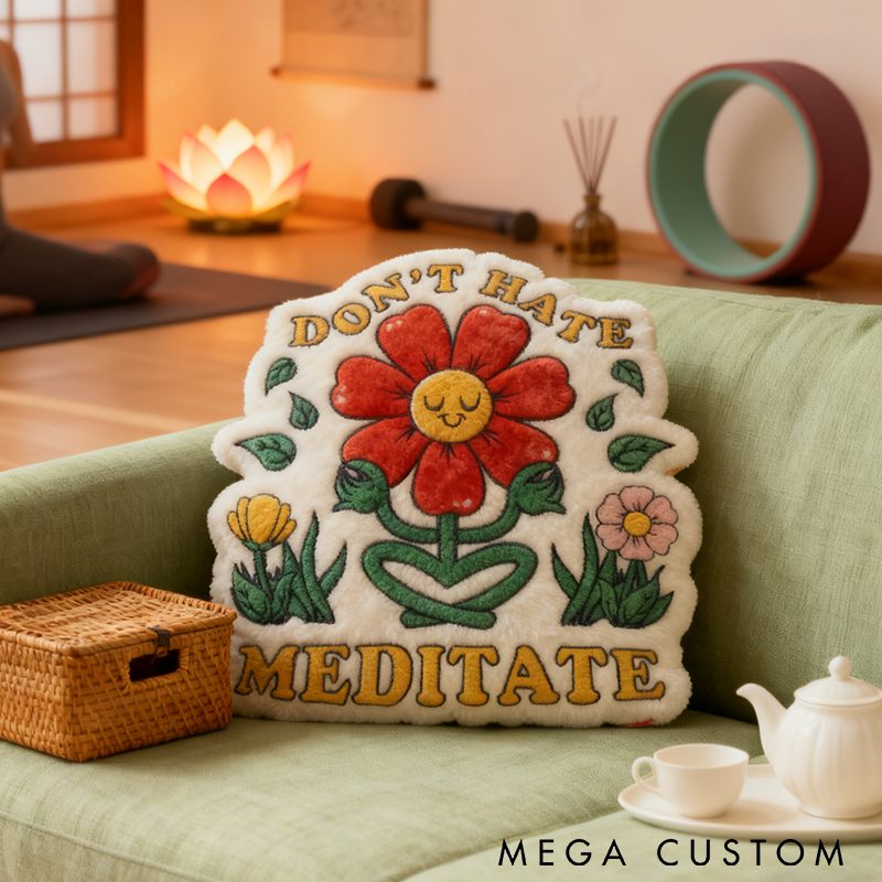 Personalized Funny Yoga Pillow Yoga Meditation Pillow Vibrant Yoga Decor Graphic 3D Print Positive Energy for Meditation and Relaxation Spaces 