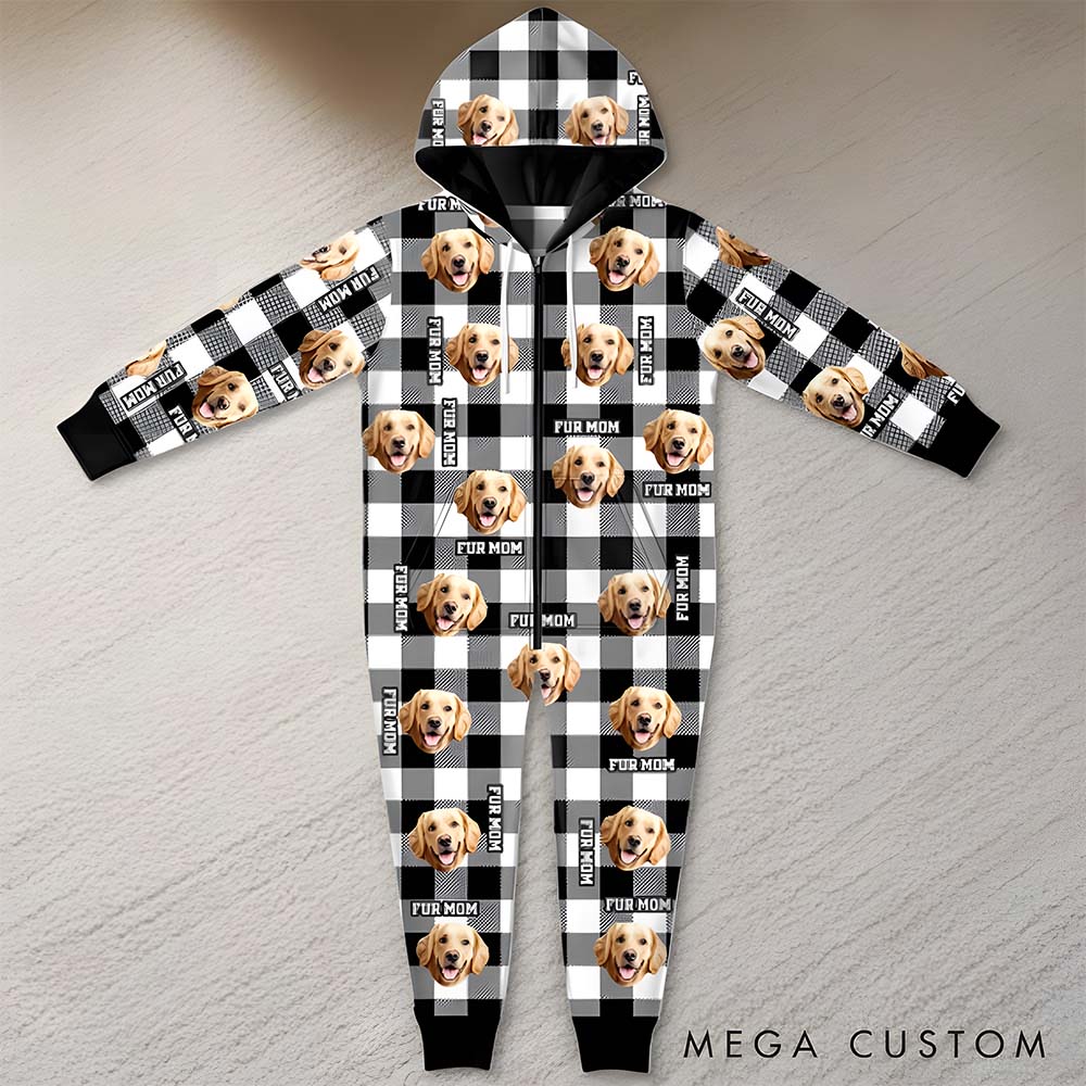 Personalized Pet Lover Photo Snuggle Season with Paws Adult Onesie