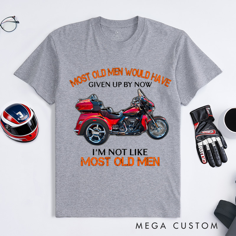 Personalized Classic T-Shirt Custom I'm Not Like Most Old Men Motorcycle T-Shirt Husband Gift Shirt