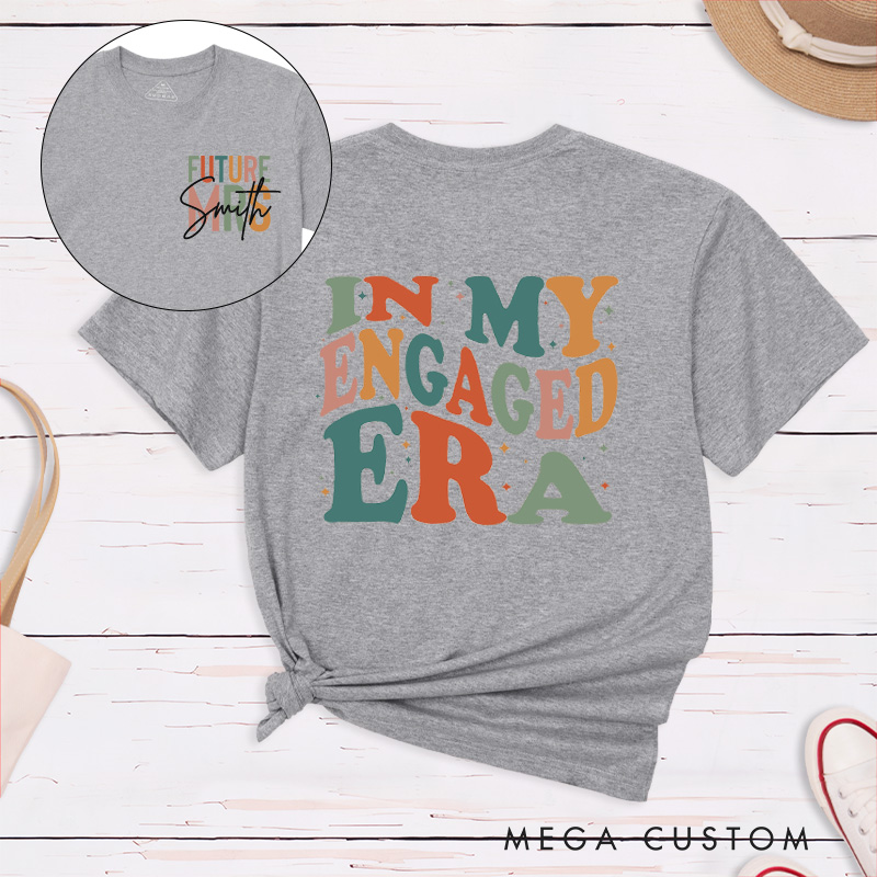 Personalized Vintage In My Engaged Era Future Mrs with Sparkle Fiancee Engagement Fiancée Classic T-Shirt