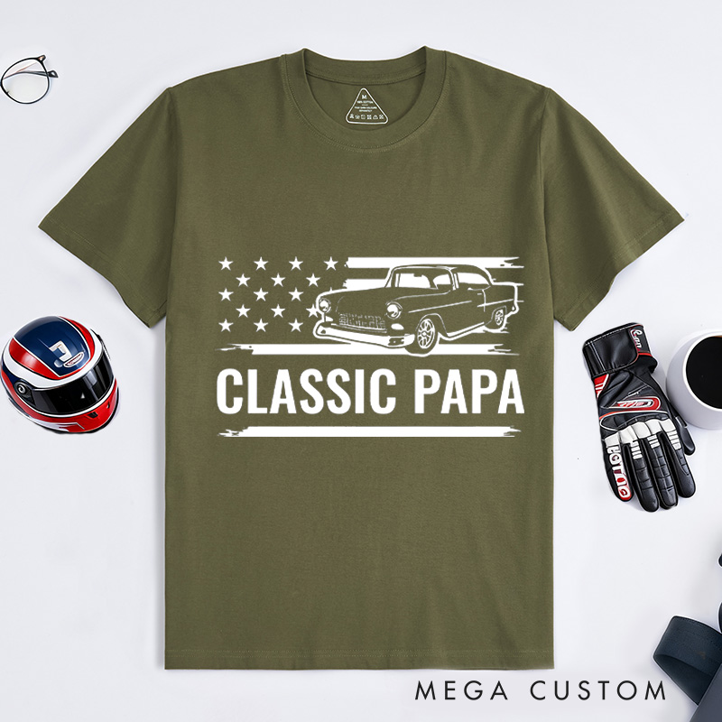 Personalized Classic Car T-Shirt Custom Classic Design Shirt Husband Gift Shirt