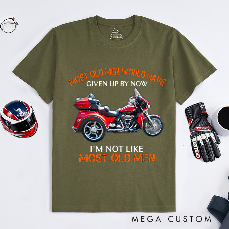 Personalized Classic T-Shirt Custom I'm Not Like Most Old Men Motorcycle T-Shirt Husband Gift Shirt