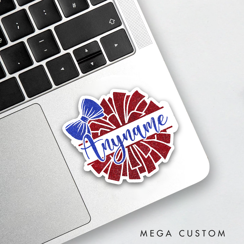 Personalized Cheerleader Name Sticker with Custom Name for Fans