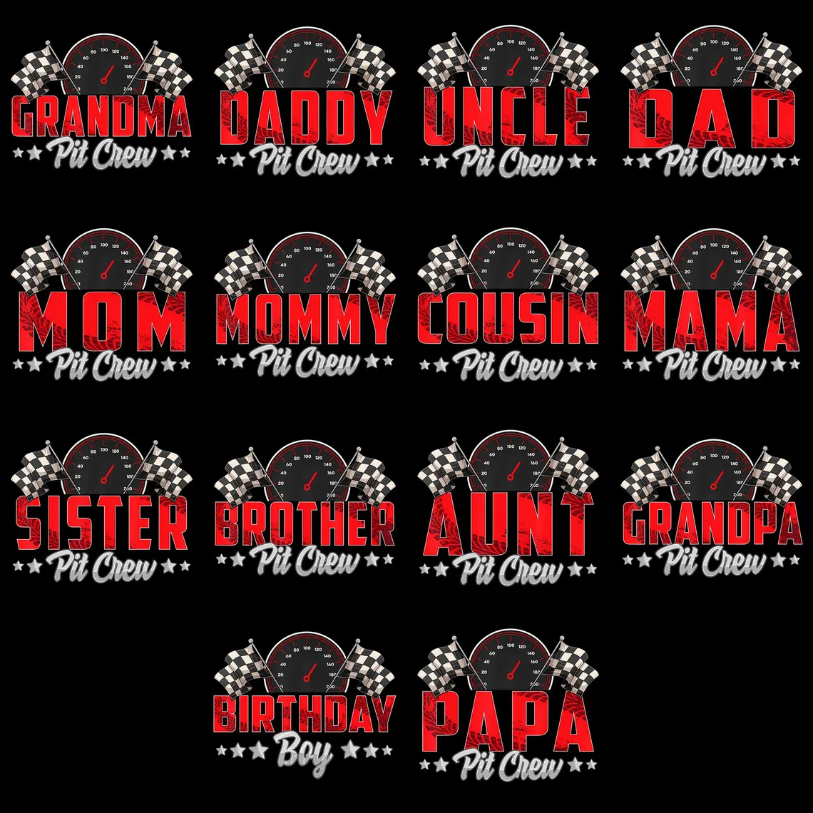 Personalized Racing Themed Christmas Ornaments Custom Designs Set of 3 Gift for Racing Fans