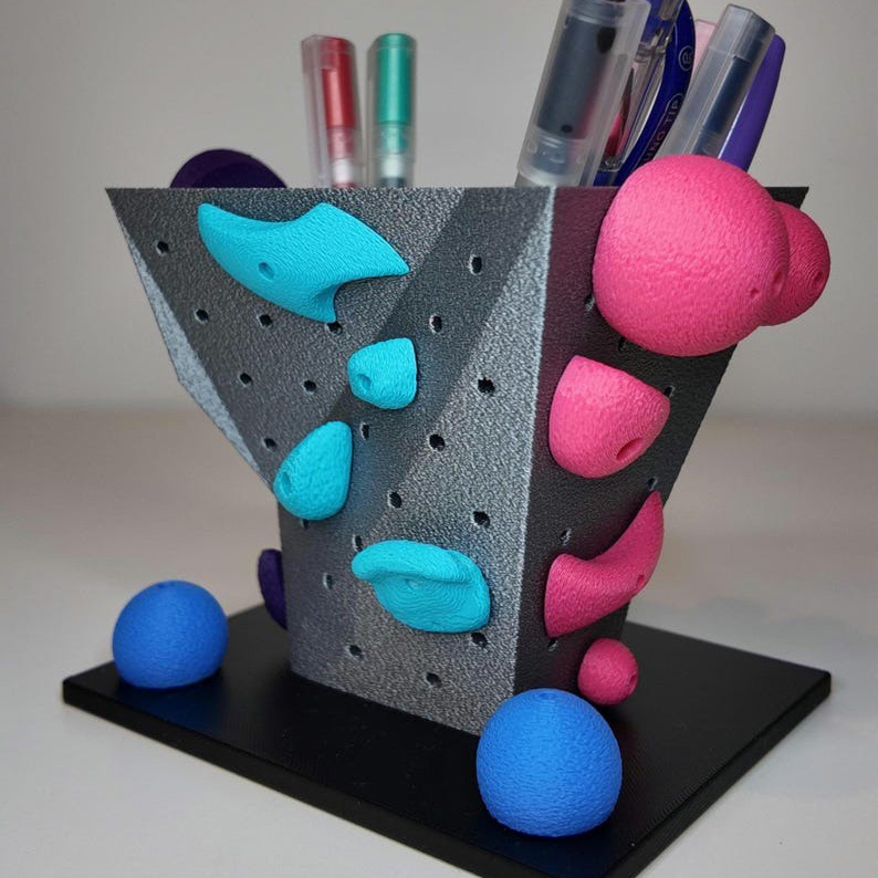 Personalized Pen Holder Bouldering Style Comes with Climbing Holds Desk Decoration Gifts for Climbers & Boulderers