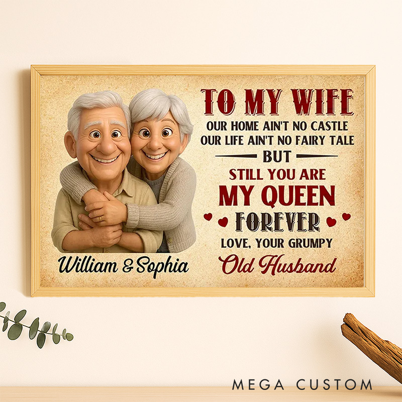 Personalized 3D Cartoon Art Style Couple Portrait Wall Art For Couples Anniversary Poster Without Frame Custom Art Lover Gift Custom Portrait