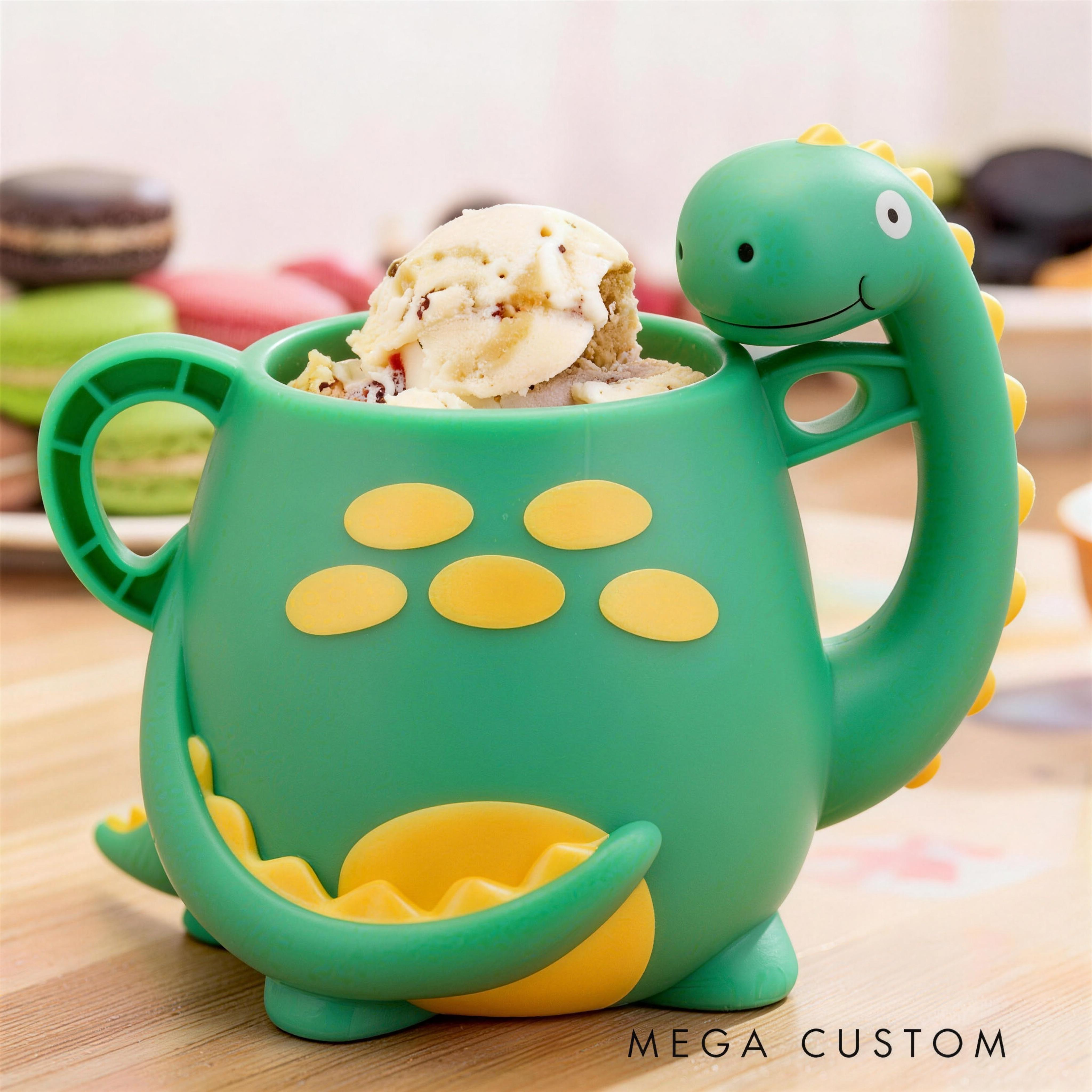 Cartoon Dinosaurs in Various Colors Ice Cream Pint Holder 3D Printed Cozy Birthday Gifts for Kids Dinosaurs Lovers Gifts