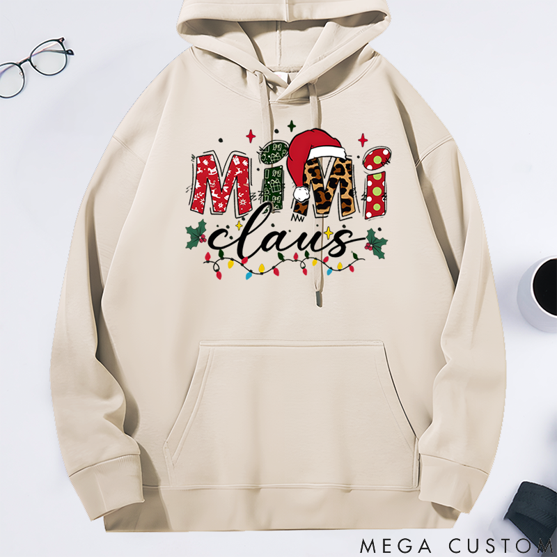 Personalized Christmas Mama Gigi Nana Classic Hoodie Gift for Mother Grandma