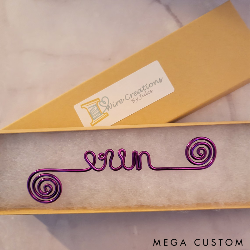 Personalized Metal Bookmark with Custom Name Handmade Wire Design Durable and Elegant Perfect for Book Lovers and Unique Gift Ideas