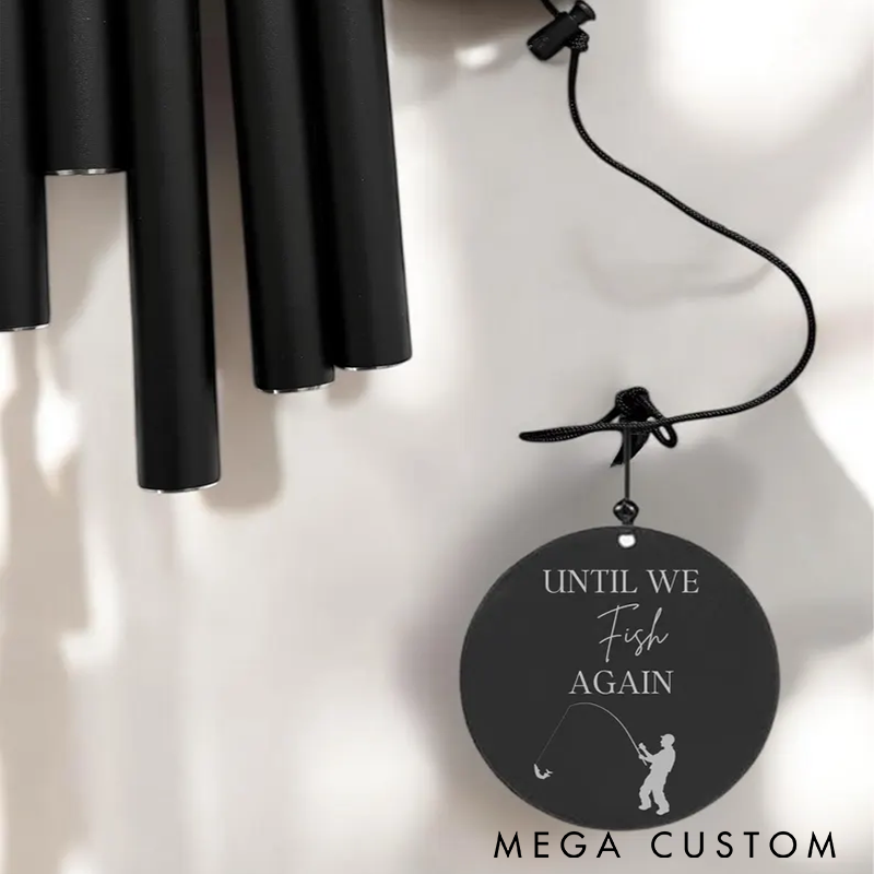 Personalized Fishing Memorial Wind Chime Memorial Wind Chime for Fisherman Sympathy gift for loss of dad In Memory of Loved Ones Perfect Tribute for Fishing Enthusiasts
