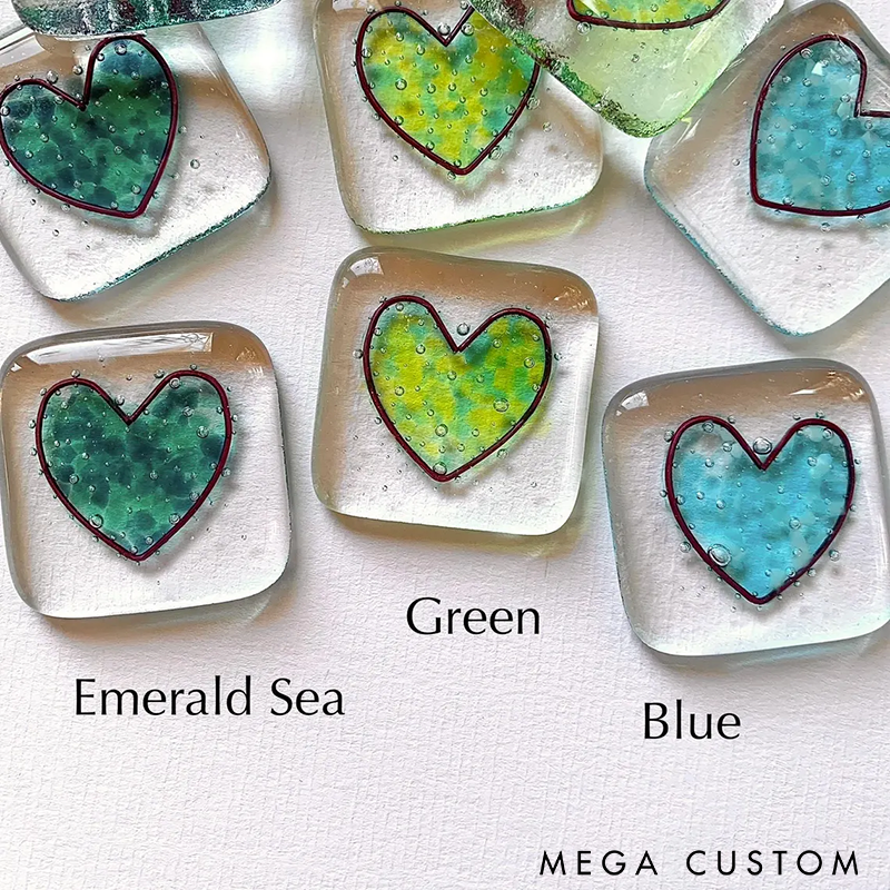 Handmade Glass Pocket Token Unique Friendship Gift with Inspirational Quote Perfect for Decoration or Sentimental Memory