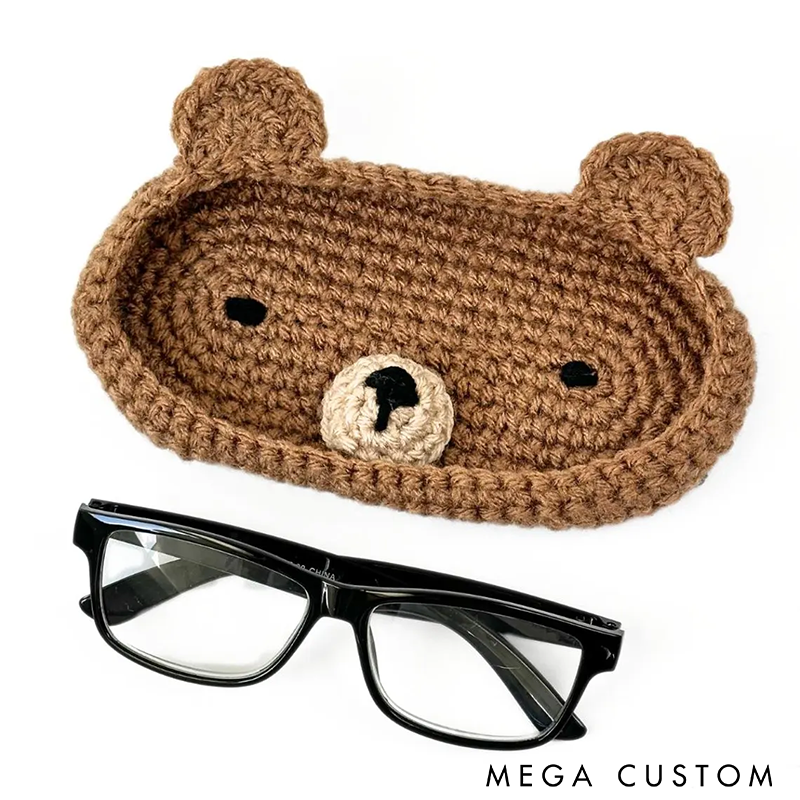 Handmade Crochet Eyeglass Stand Farm Animals Eyeglasses Holder Crochet Cute and Durable Eyeglasses Holder Perfect for Glasses Protection and Gifts