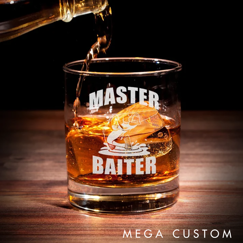 Personalized Fishing Whiskey Glass Funny Fisherman Gift Perfect Gift for Fishing Lover and Beverage Enthusiast