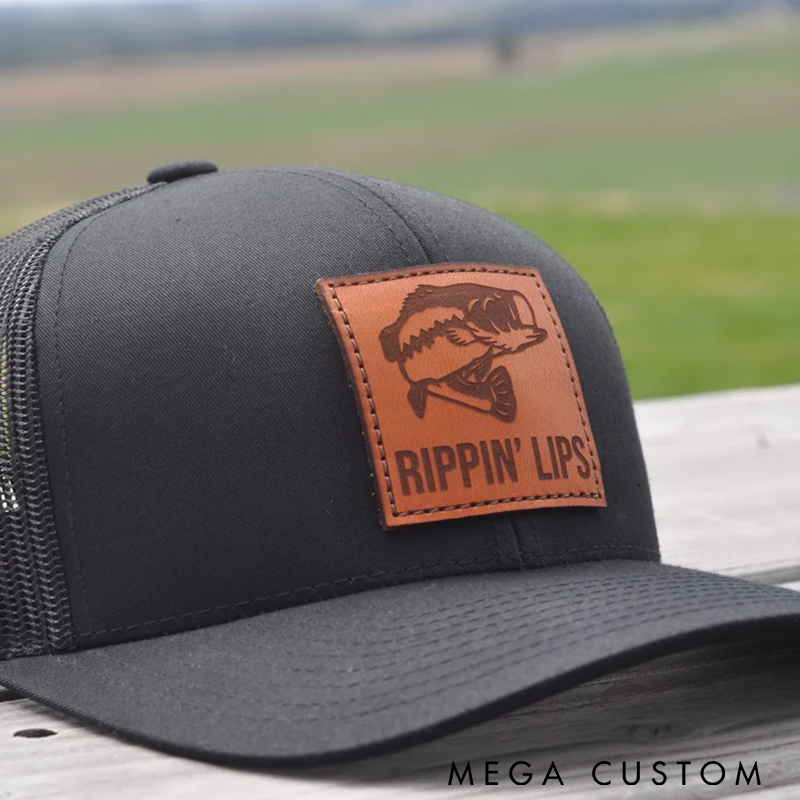 Personalized Bass Fishing Hat Fishing Gift for Man Present for Bass Fisherman Fishing Gift for Husband Man or Boyfriend