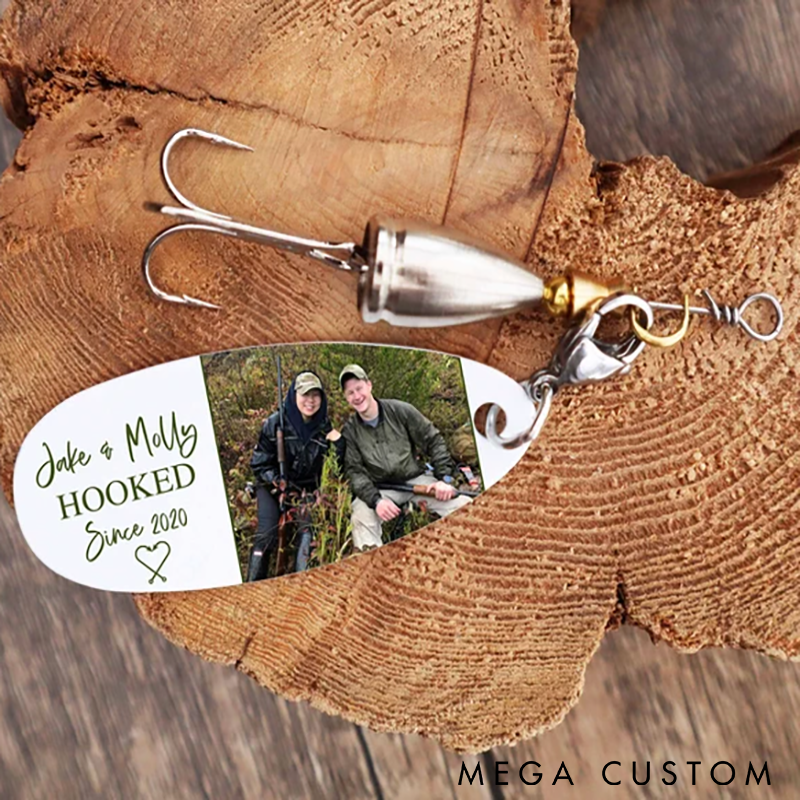 Personalized Fishing Lure Custom Fishing Lures Custom Photo Name and Time Unique Anniversary Gift for Parents and Couples Who Love to Fish Unique Gift for Fishing Lovers