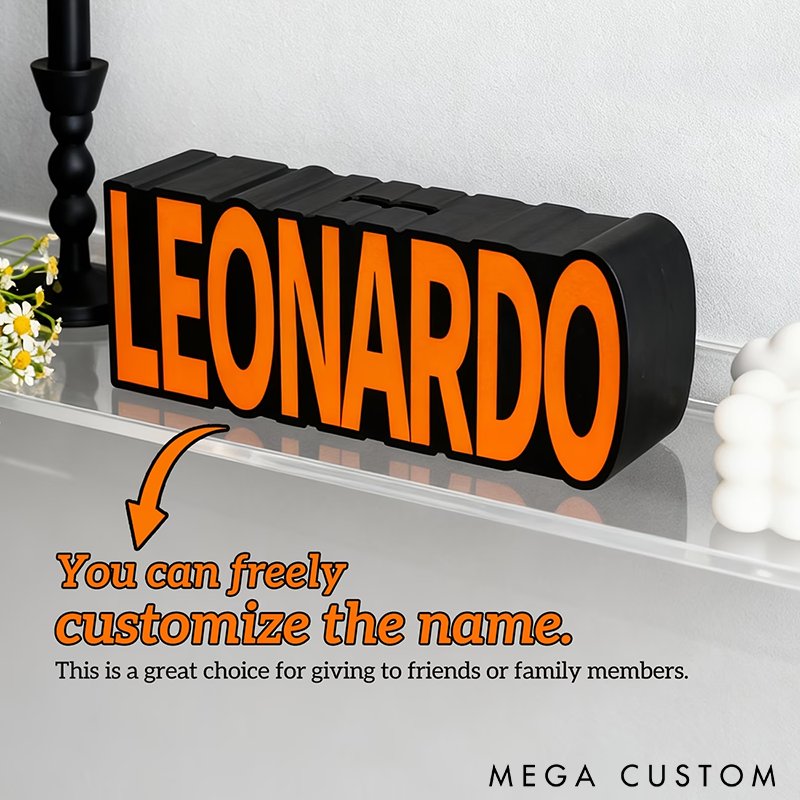 Personalized Name Piggy Bank Custom Letter Design Coin Bank for Kids Fun Money-Saving Gift and Room Decoration