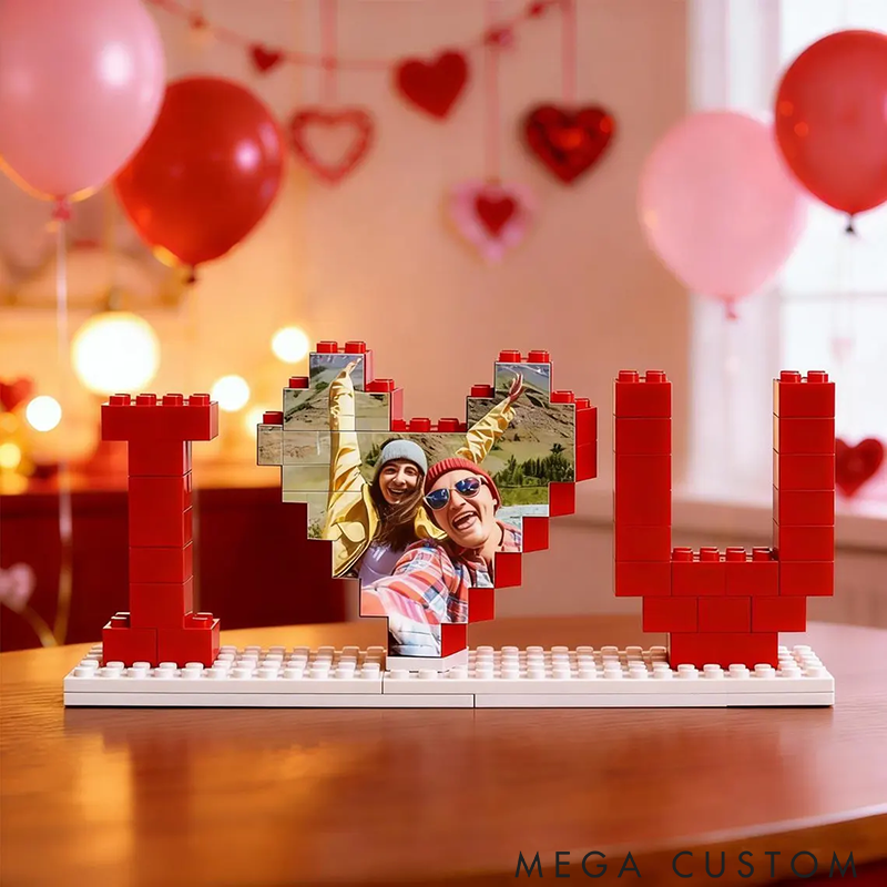 Personalized Building Blocks Puzzle Photo Puzzle I Love You Block Puzzle Girlfriend Mom Mother's Day Gift Valentine's Gifts for Her