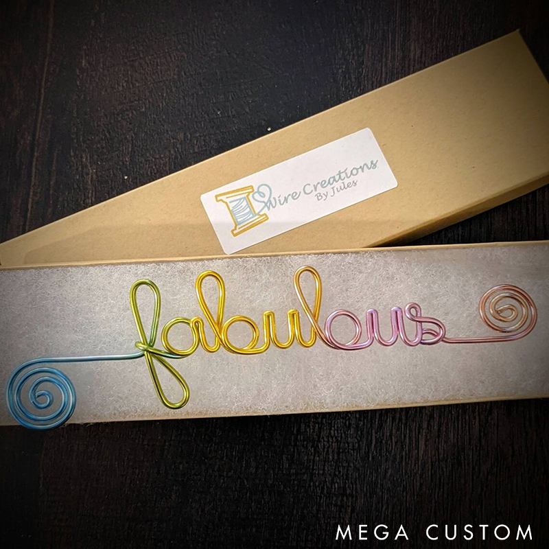 Personalized Metal Bookmark with Custom Name Handmade Wire Design Durable and Elegant Perfect for Book Lovers and Unique Gift Ideas