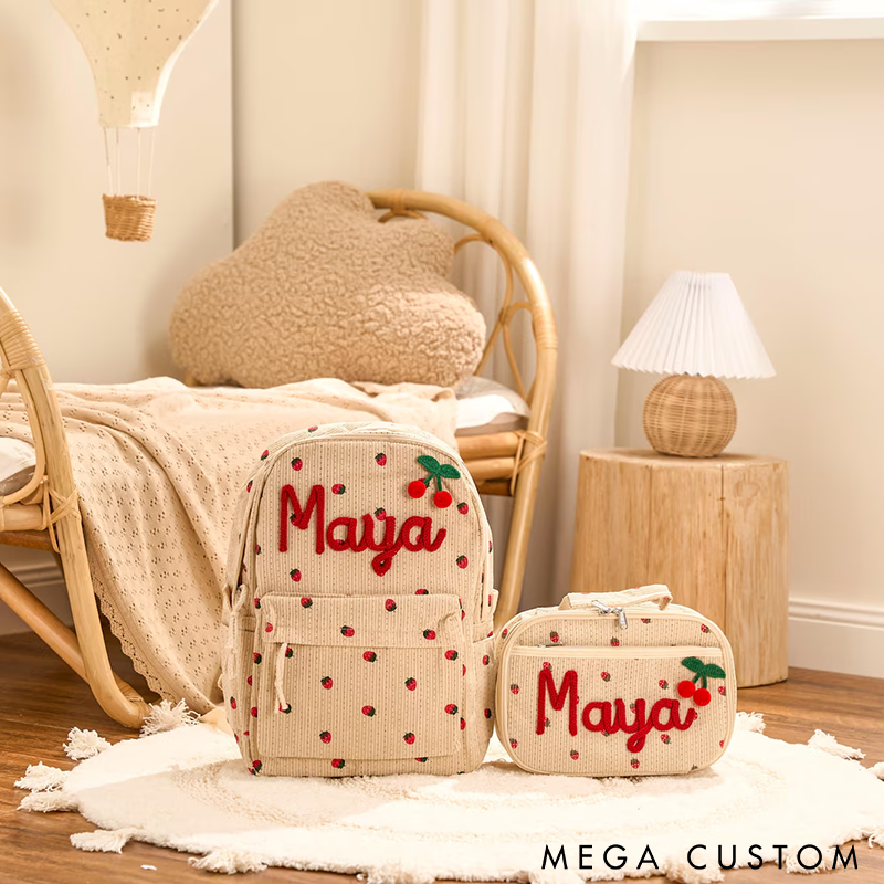 Personalized Kids Backpack and Lunch Bag Custom Name and Icon Design Durable and Lightweight Perfect for School Travel or Gifts