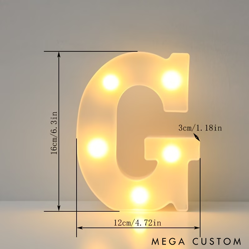 Personalized LED Number Letter Light Decorative Night Light Romantic Decor for Parties Birthdays Weddings or Home Perfect Gift for Special Occasions