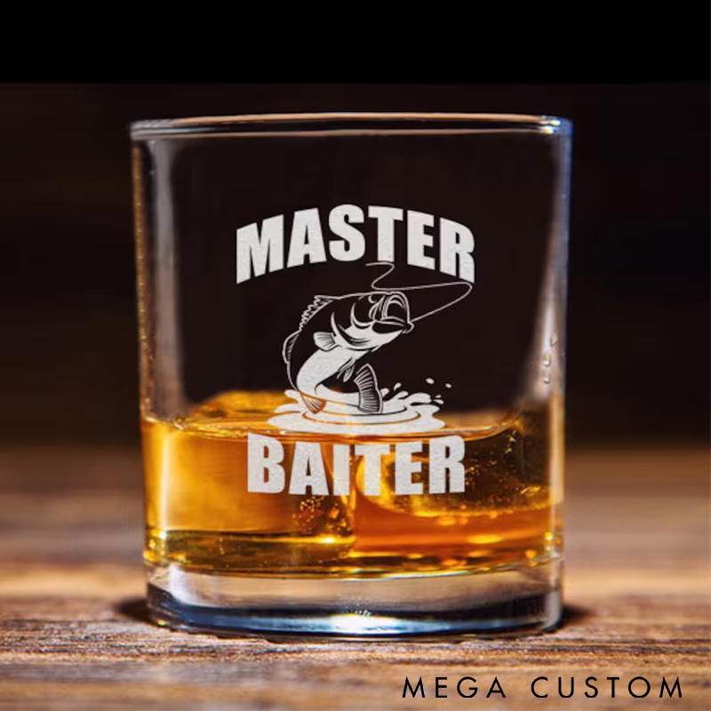 Personalized Funny Fishing Whiskey Glass Funny Fisherman Gift Perfect Gift for Fishing Enthusiasts and Drink Lovers