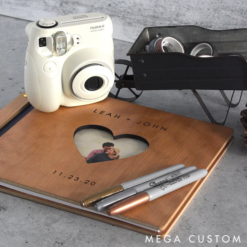 Personalized Adventure Book Scrapbook Custom Names and Time Heart-Shaped Cover Design Anniversary Gifts Perfect for Weddings Couples