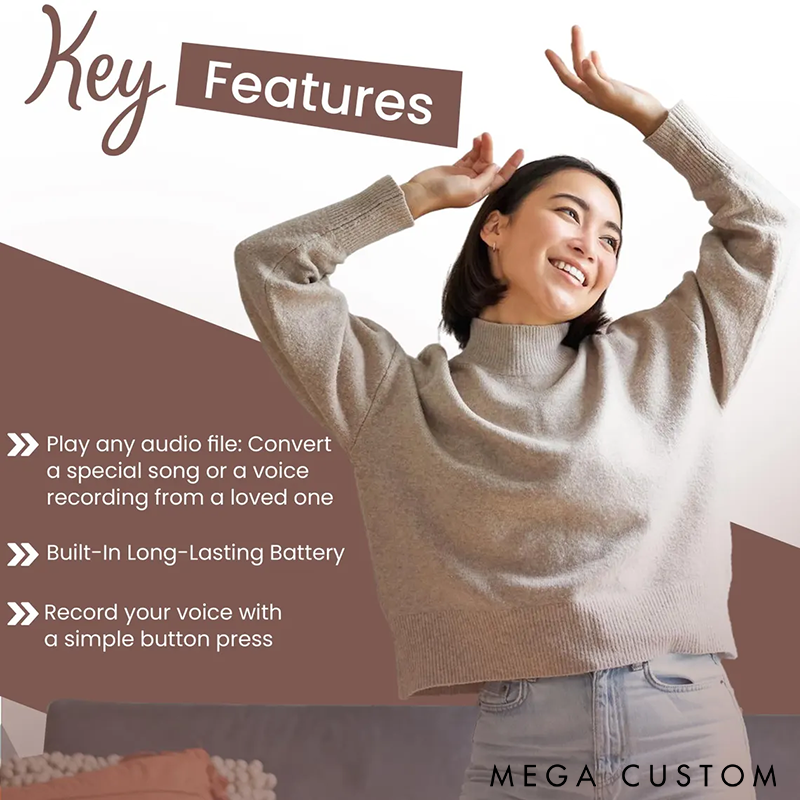 Personalized Wooden Music Box Custom Song Photo and Text Laser-Cut Craft Perfect Gift for Loved Ones