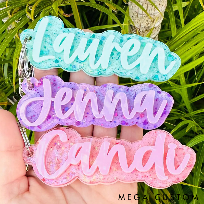 Personalized Name Acrylic Keychain Diaper Bag Tag Lunch Box Tag Durable and Lightweight Perfect Gift for Birthdays or Special Occasions