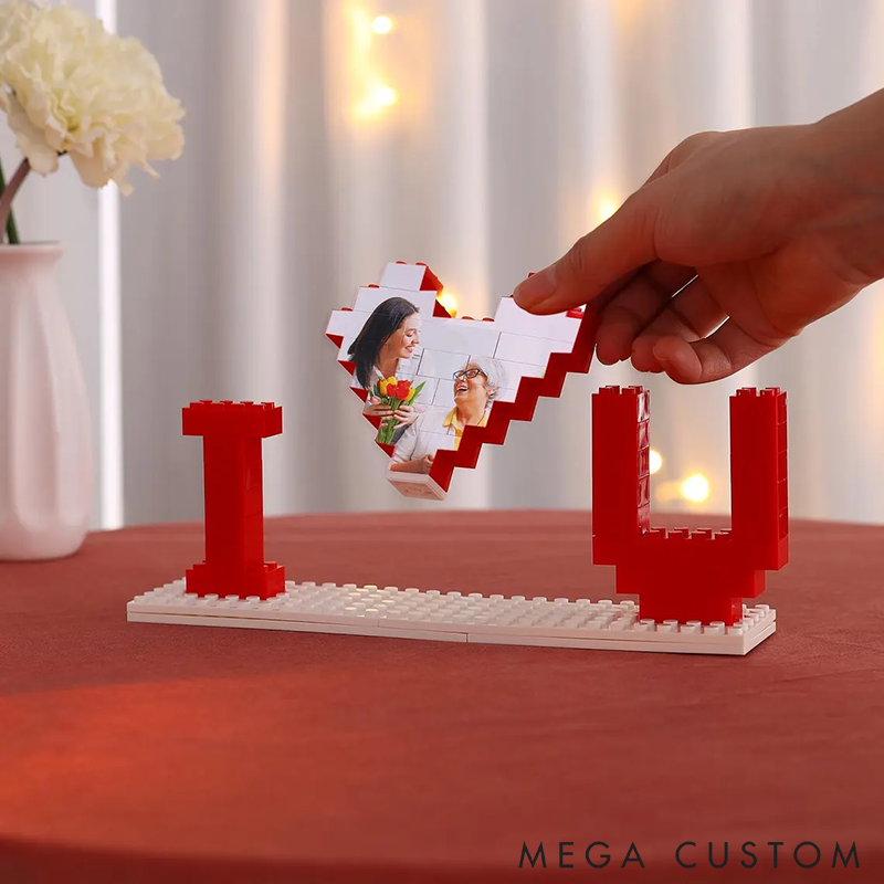 Personalized Building Blocks Puzzle Photo Puzzle I Love You Block Puzzle Girlfriend Mom Mother's Day Gift Valentine's Gifts for Her