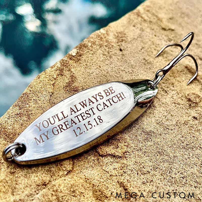 Personalized Fishing Lure Engraved Fishing Lure Custom Text and Time Fishing Gifts for Him Gift for Boyfriend Fathers Day Gift Retirement Gift Husband