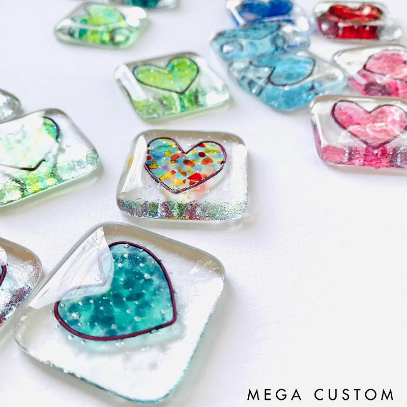 Handmade Glass Pocket Token Unique Friendship Gift with Inspirational Quote Perfect for Decoration or Sentimental Memory