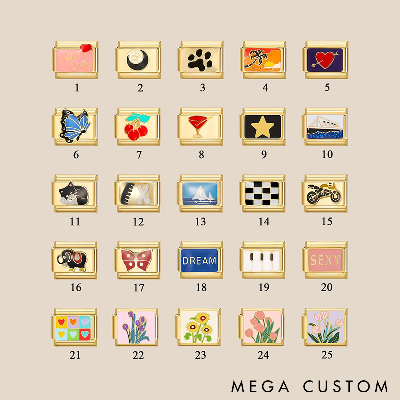 Personalized Italian Charm Bracelet Gold Italy Charms Bracelet Vintage Best Friend Bracelet Handmade Italian Watch Bracelets Unique Gift with Engraved or Colorful Modular Charms for Women