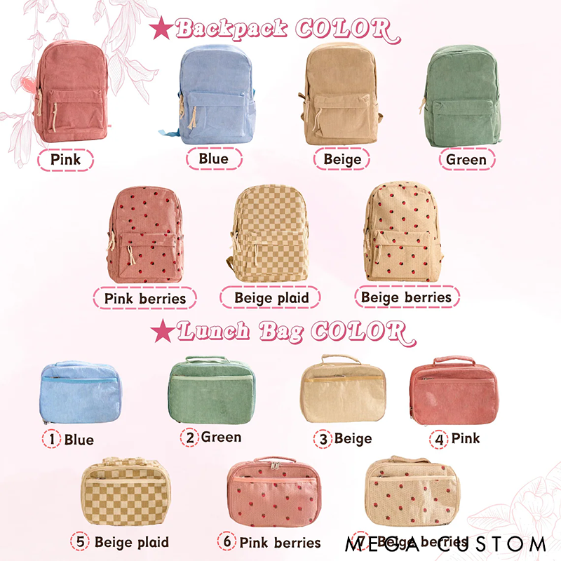 Personalized Kids Backpack and Lunch Bag Custom Name and Icon Design Durable and Lightweight Perfect for School Travel or Gifts