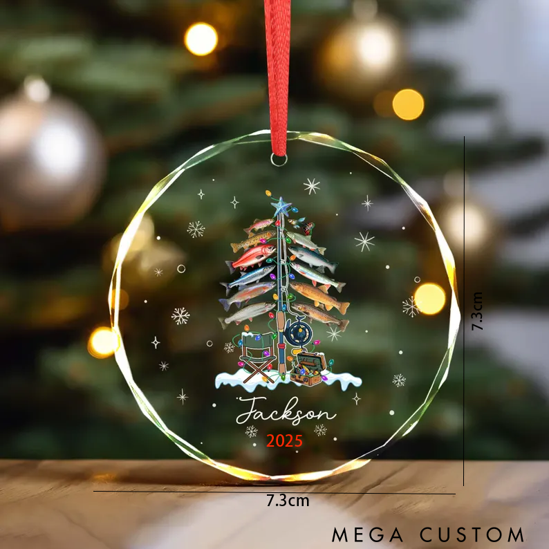 Personalized Fishing Christmas Ornament Fishing Man Ornament Christmas Gift For Fishing Lover Xmas Tree Decor Gift For Fishing Lover Perfect for Holiday 