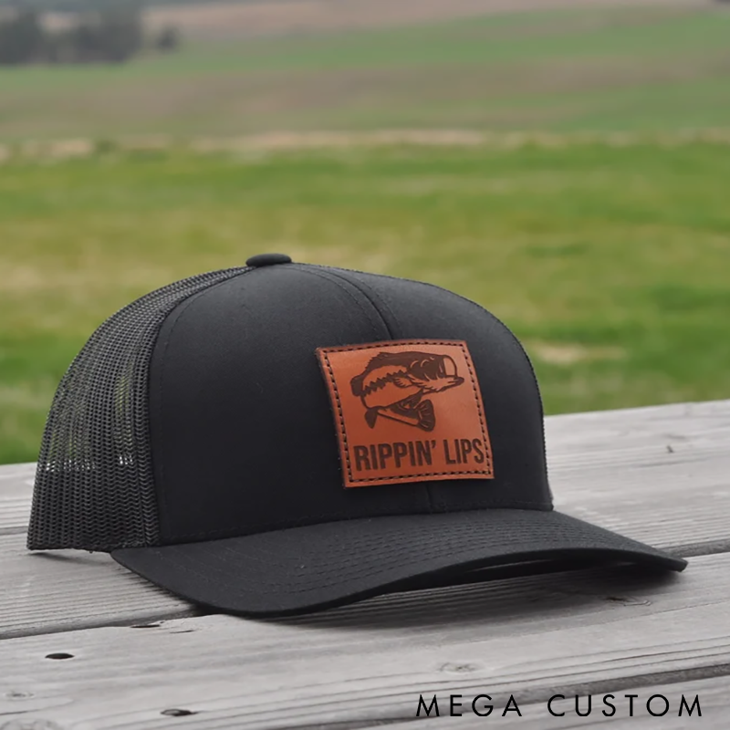 Personalized Bass Fishing Hat Fishing Gift for Man Present for Bass Fisherman Fishing Gift for Husband Man or Boyfriend