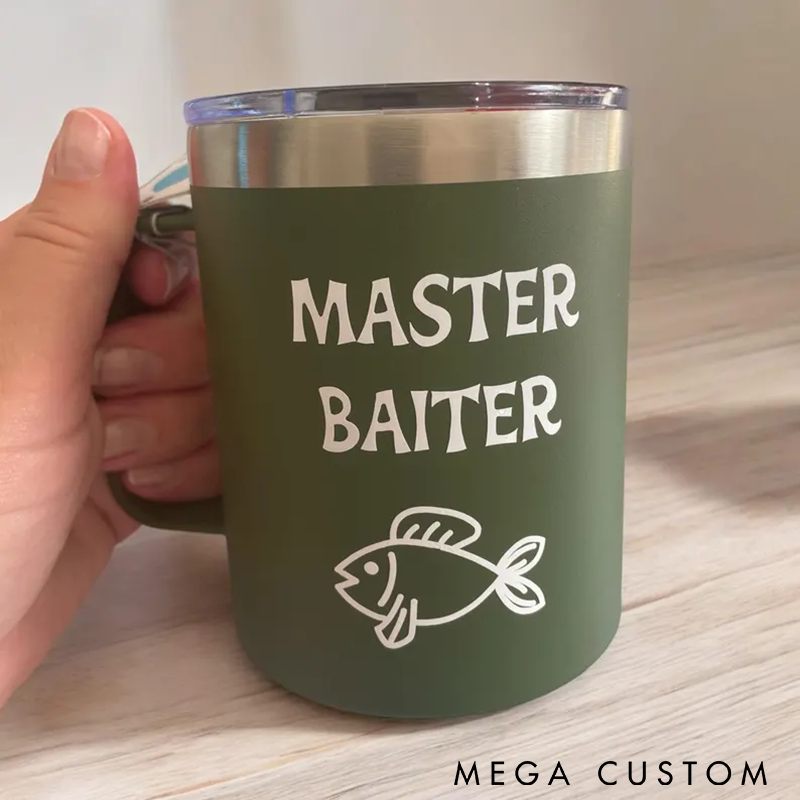 Personalized Funny Fishing Mug Stainless Steel Fishing Travel Cup Joke Mug Fisherman Gift Funny Gift Perfect Gift for Fishing Enthusiasts and Outdoor Adventures