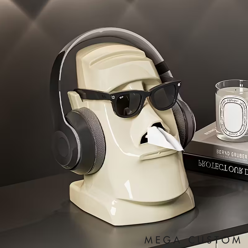 Creative Tissue Box Desktop Storage Box Glasses Earphone Storage Rack Office Organizer Desk Multi-Functional for Glasses Headphones Home or Office Decor