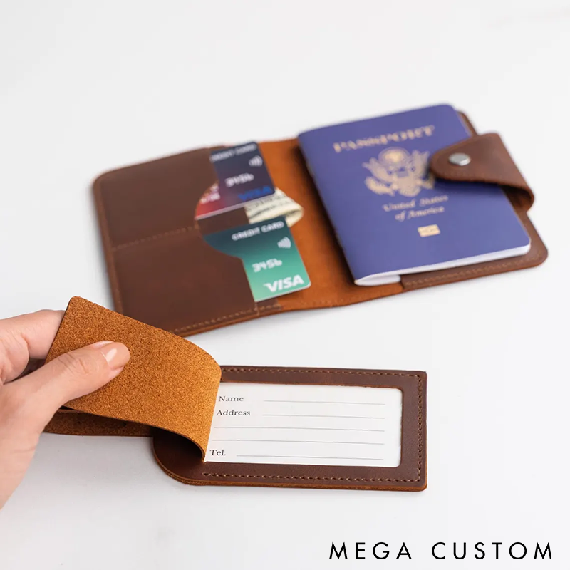 Personalized Passport Cover Leather Passport Holder with Birth Month flower Wallet Passport for Women Monogram passport Perfect Gift for Travelers