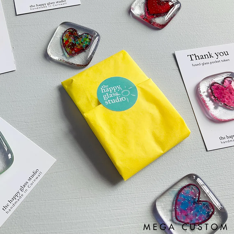 Handmade Glass Pocket Token Unique Friendship Gift with Inspirational Quote Perfect for Decoration or Sentimental Memory